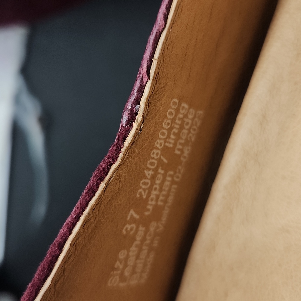 Dansko | Lace Burgundy Leather Slip-On Loafers Flats Size 37‎ 6.5 - 7 - Picture 9 of 10